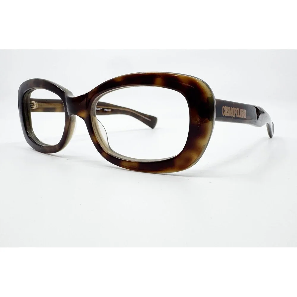 Cosmopolitan Eyeglasses Womens Olive Tortoise CS01 Oval Frames 130